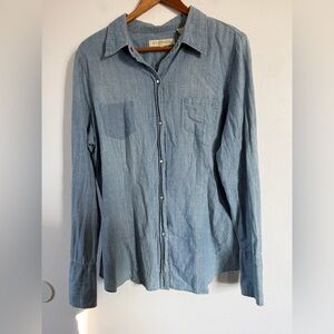Stetson Chambray Denim Pearl Snap Button Up 100% Cotton XL